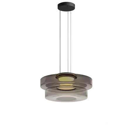 Nordische Glaspendelleuchte, Ringdesign