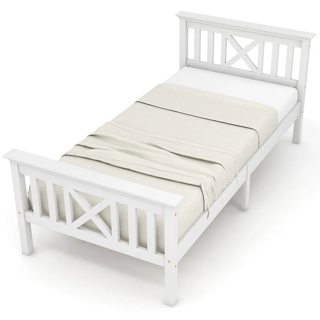 Lit 1 place 90x200 – Structure bois massif avec sommier à lattes