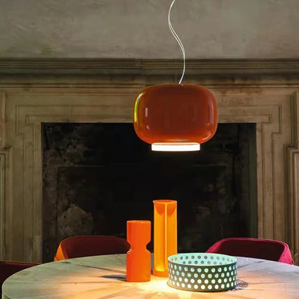 Italian Colored Glass Pendant Light