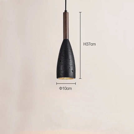 Long LED Pendant Light in Yellow Stone