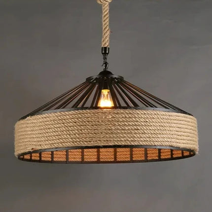 Suspension Circulaire Corde Bohème Artisanale