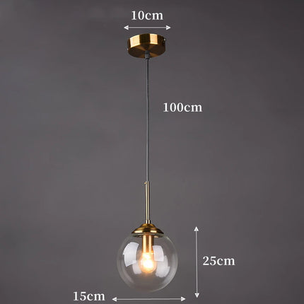 Nordic Water Drop Glass LED Pendant Light