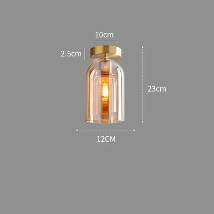 Nordische minimalistische LED-Deckenleuchte aus Glas