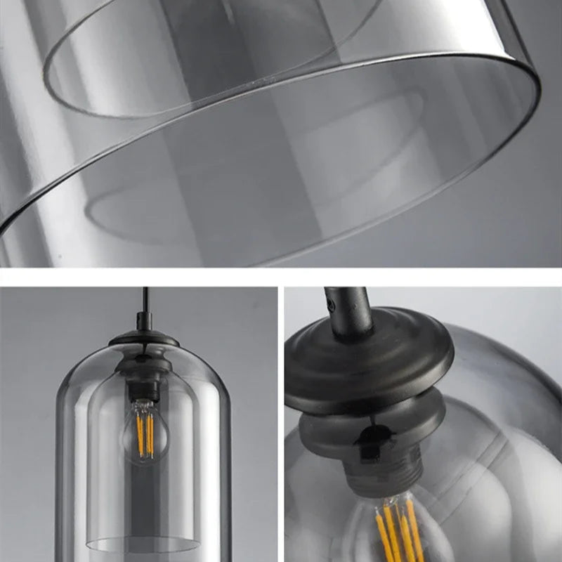 Nordic Double Glass Pendant Light