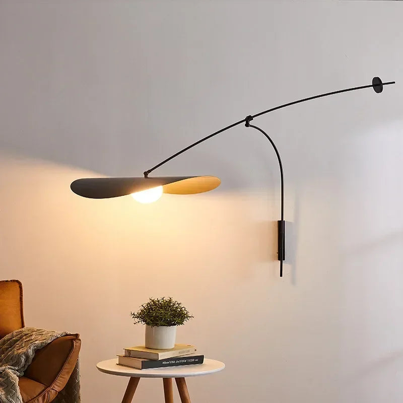 Scandinavian Black Adjustable Arm Wall Light