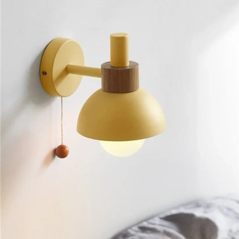 Bunte moderne Macaron-Wandlampe mit Kette