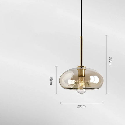 Nordische moderne minimalistische Glaspendelleuchte