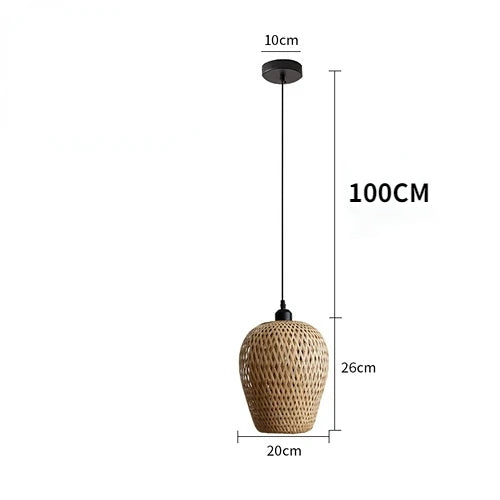 Lampe Suspendue en Bambou fait Main