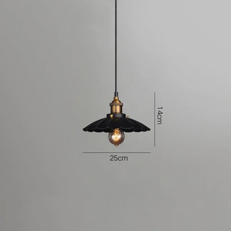 Lampe Vintage Plate Suspendue Créative