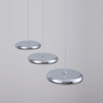 Modern Flat Chrome LED Pendant Light