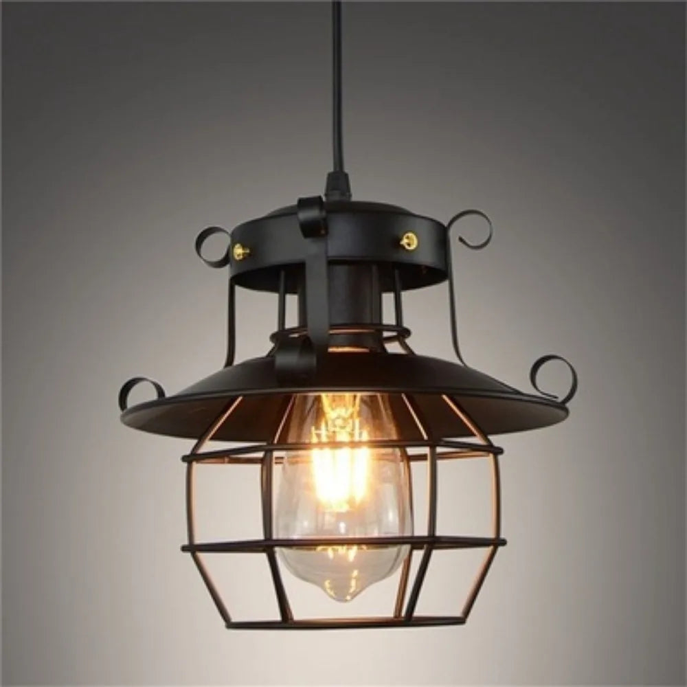 Black Retro Industrial Aluminum Pendant Light