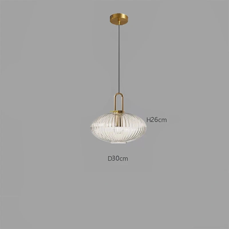 Nordic Golden LED Glass Pendant Light