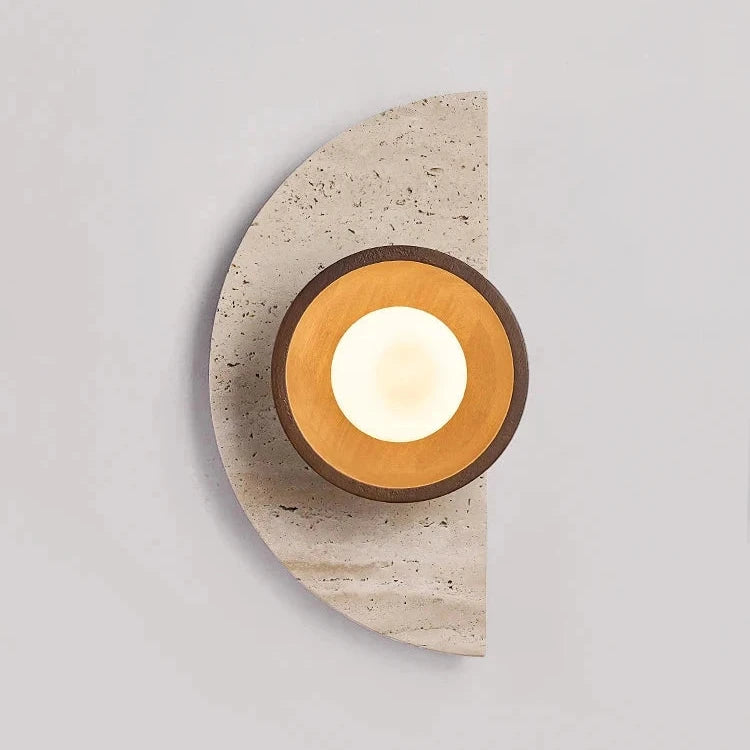 Semi-Circle Stone Wall Sconce