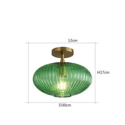 Minimalistische LED Deckenleuchte Retro Glas