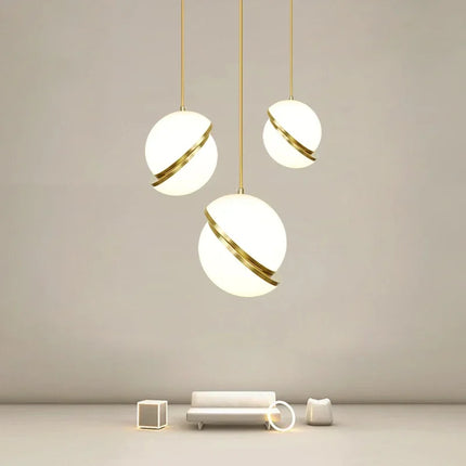 Nordic Double Half-Sphere LED Pendant Light