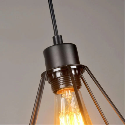 Black Nordic Iron Hanging Lamp