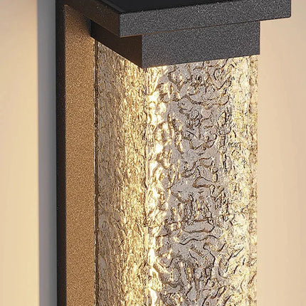 Applique Murale Extérieure Inox Effet Ondulé