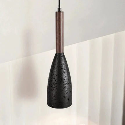 Long LED Pendant Light in Yellow Stone