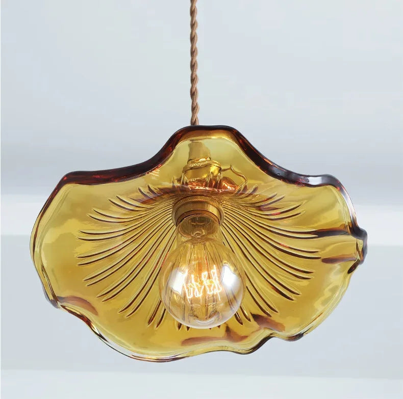 Nordic Design Colorful Glass Flower Pendant Light