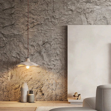 Modern Concrete Circular LED Pendant Light