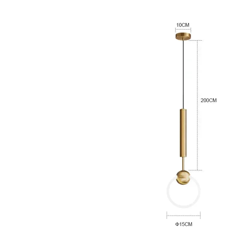 Nordische minimalistische LED-Ring-Pendelleuchte