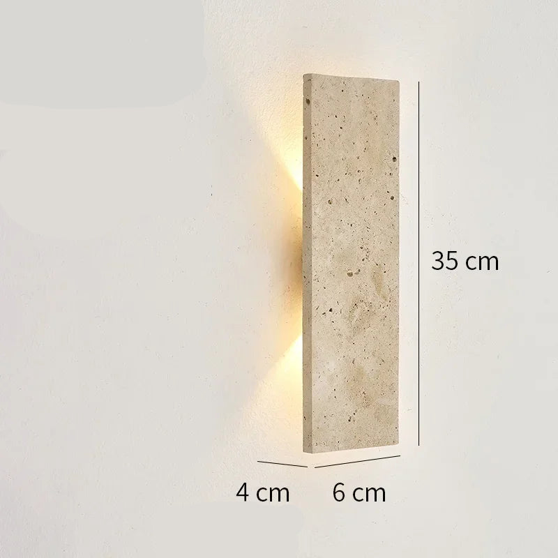 Modern Stone Rectangle Wall Light