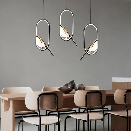Minimalist Gold Bird LED Pendant Light