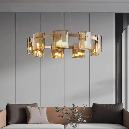 Elegant Nordic Glass Circle Pendant Light