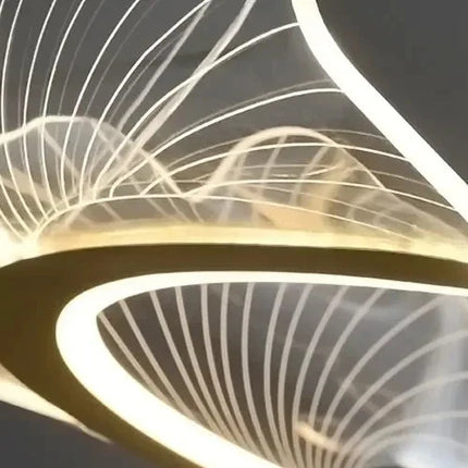 Suspension Chandelier Nordique Feuilles Dorées