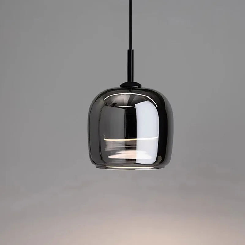 Lampe Suspendue Verre Nordique Noir