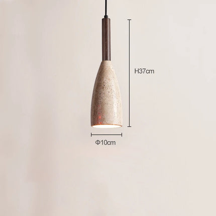 Long LED Pendant Light in Yellow Stone
