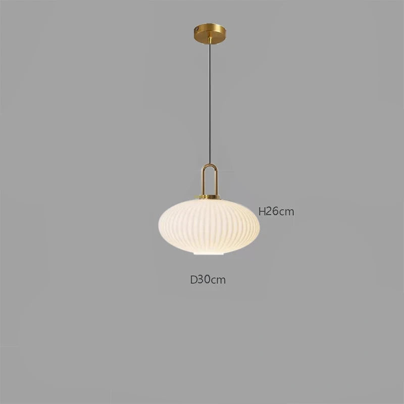 Nordic Golden LED Glass Pendant Light