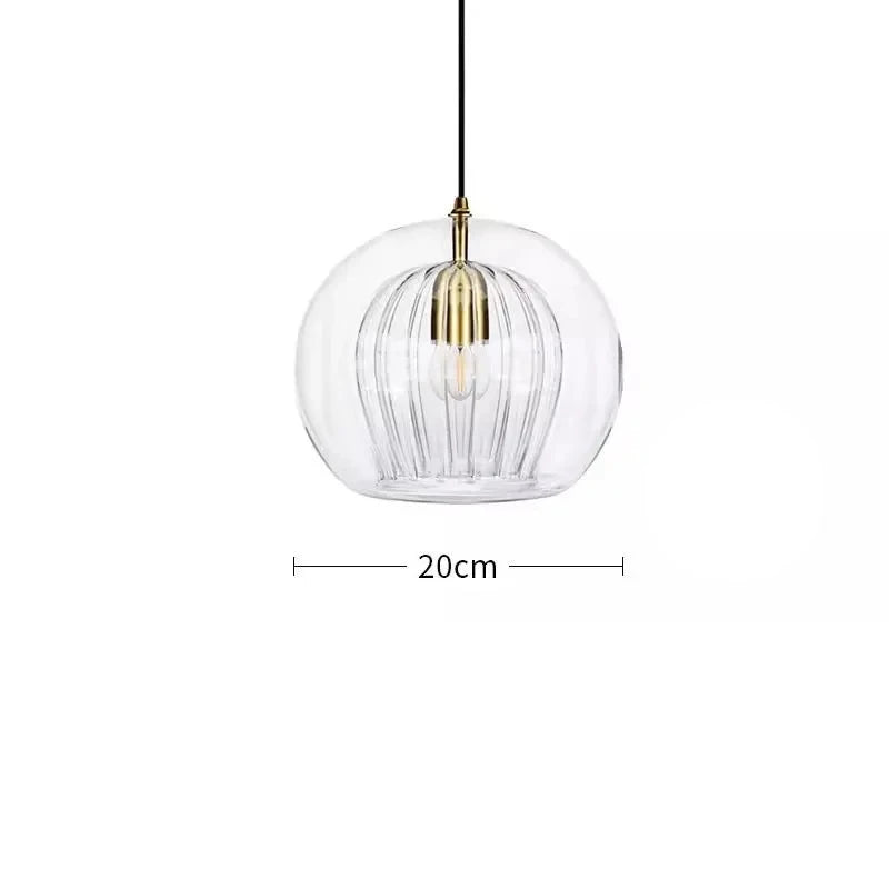 Suspension Double Verre LED Design Nordique