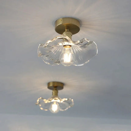 Kreative Vintage-Deckenleuchte aus gewelltem Glas