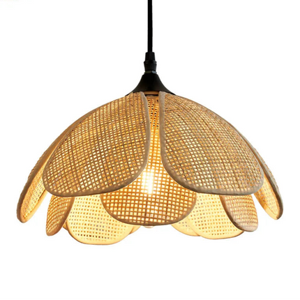 Handmade Rattan Petal Hanging Lamp