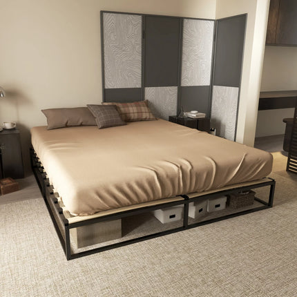 Somier 2 plazas 180x200 – Estructura metálica minimalista con espacio de almacenaje