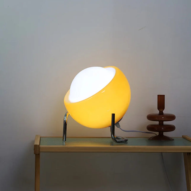 Orange LED Circular Table Lamp