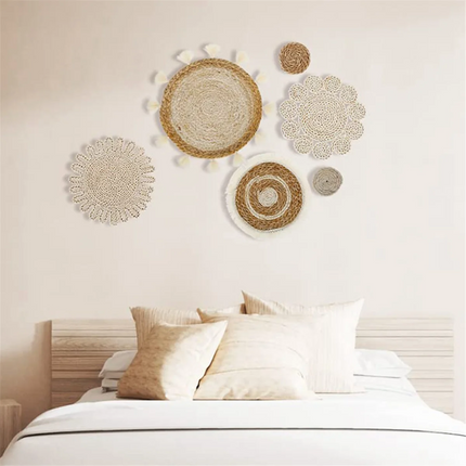 Böhmisches Rattan-Wanddekor-Set