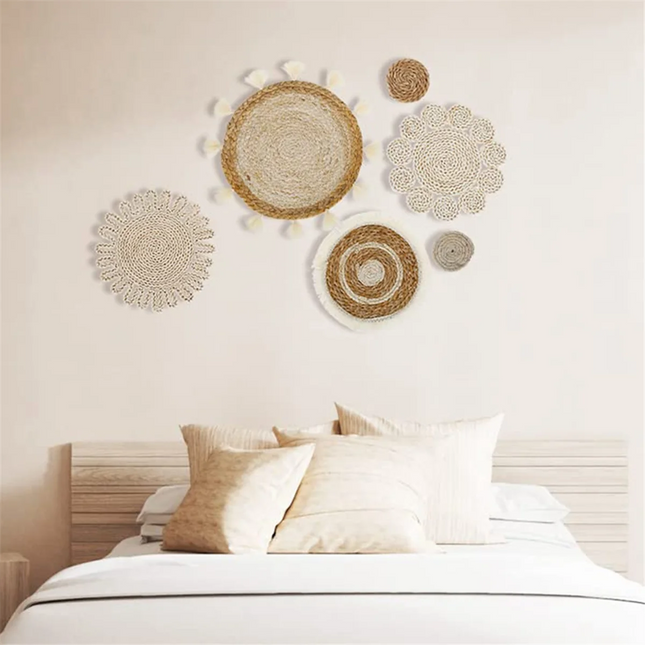 Böhmisches Rattan-Wanddekor-Set