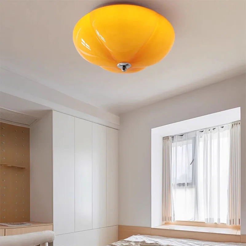 Minimalist Retro Glass LED Pointe Ceiling Light