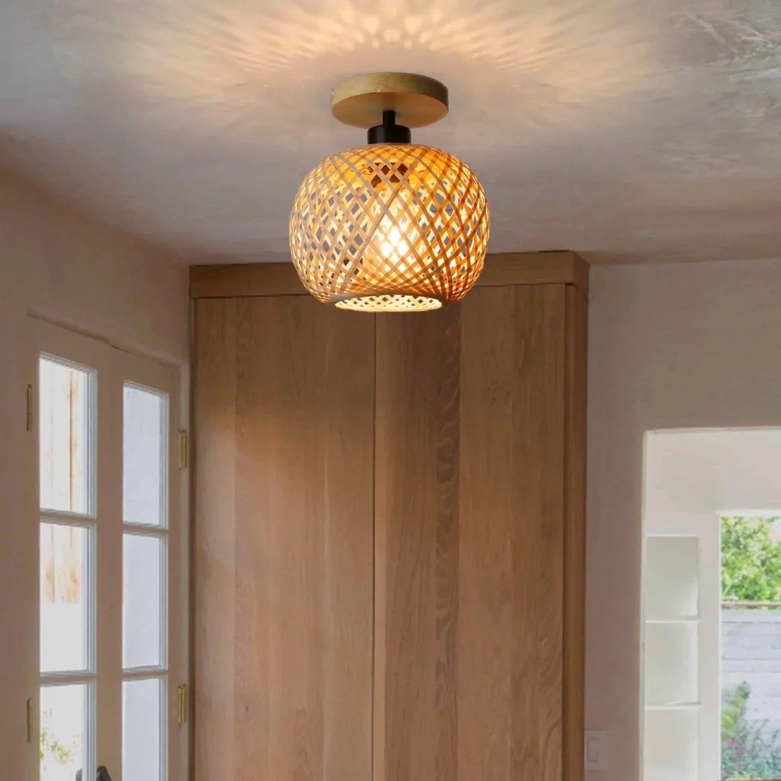 Handmade Bamboo Woven Ceiling Light