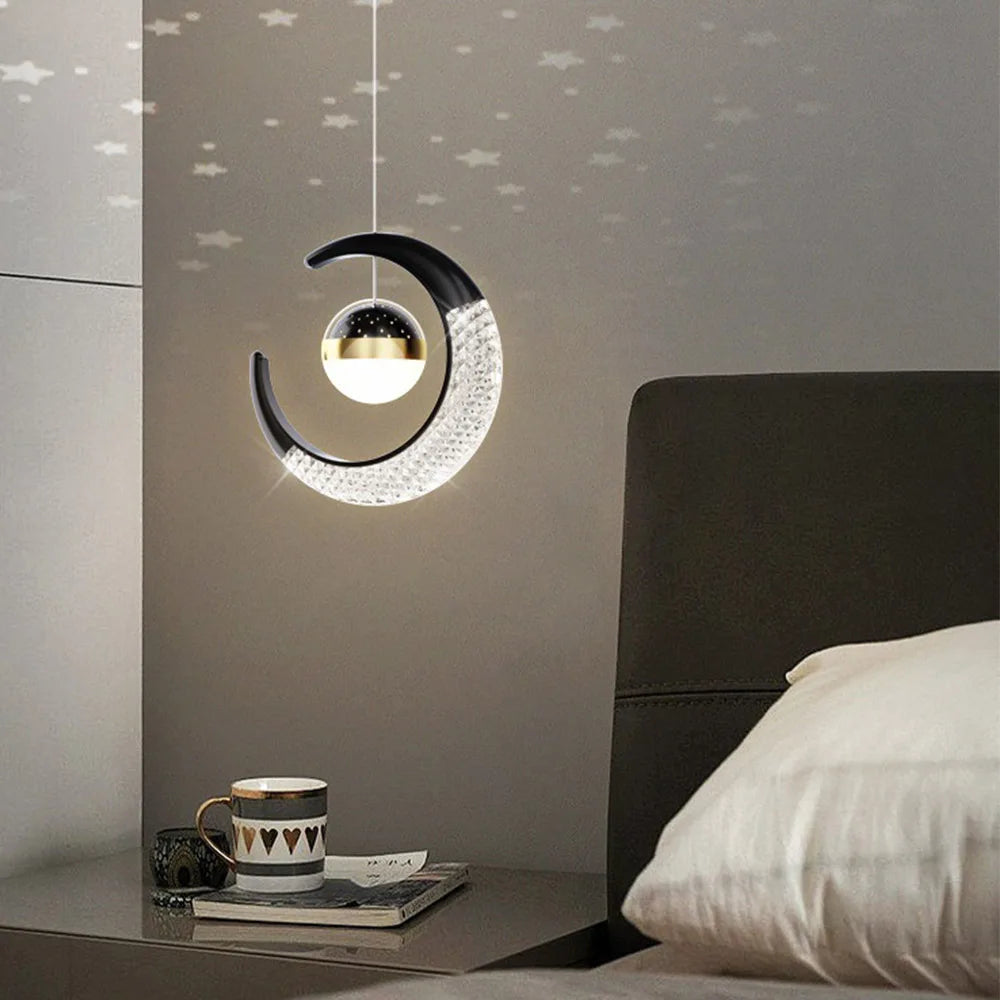 Suspension Éclairage Lune et Étoile LED