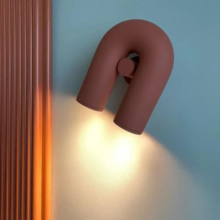 Modern U-shaped LED wall light
