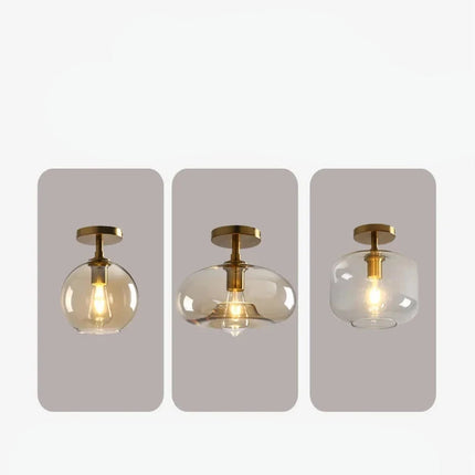 Nordische minimalistische LED-Deckenleuchte aus Glas