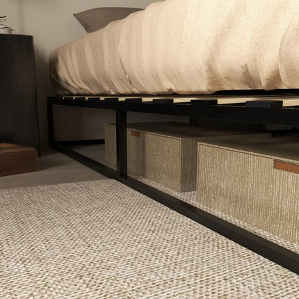 Somier 2 plazas 180x200 – Estructura metálica minimalista con espacio de almacenaje