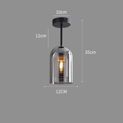 Nordische minimalistische LED-Deckenleuchte aus Glas