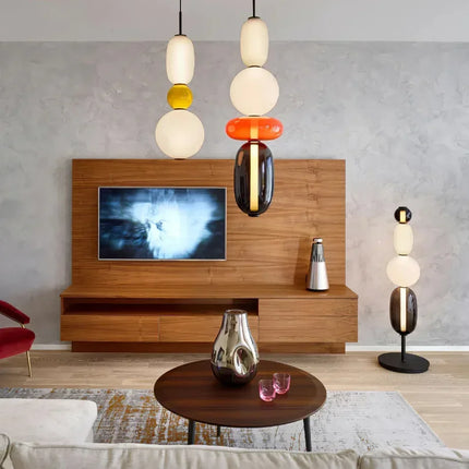 Creative Stacked Colored Glass Pendant Light