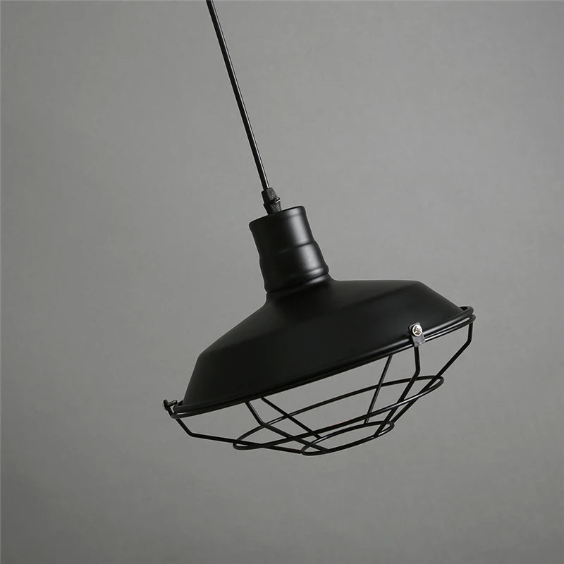 American Industrial Retro Black Iron Pendant Light