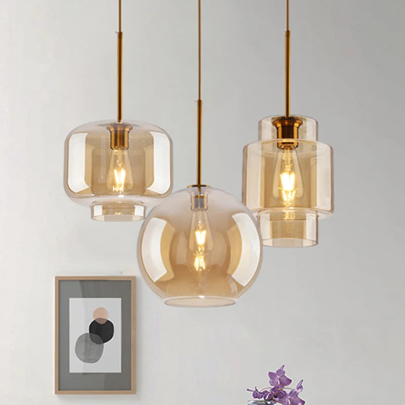 Nordic Minimalist Glass Decorative Pendant Light