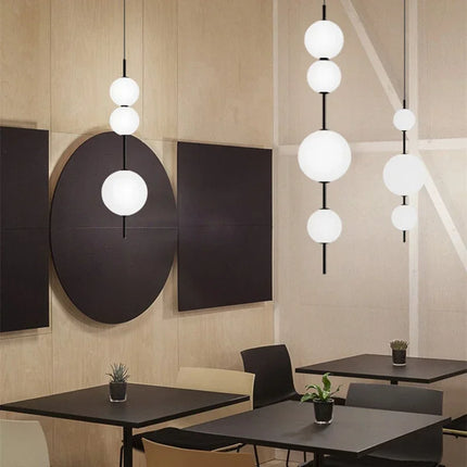 Vertical LED Glass Bubble Suspension